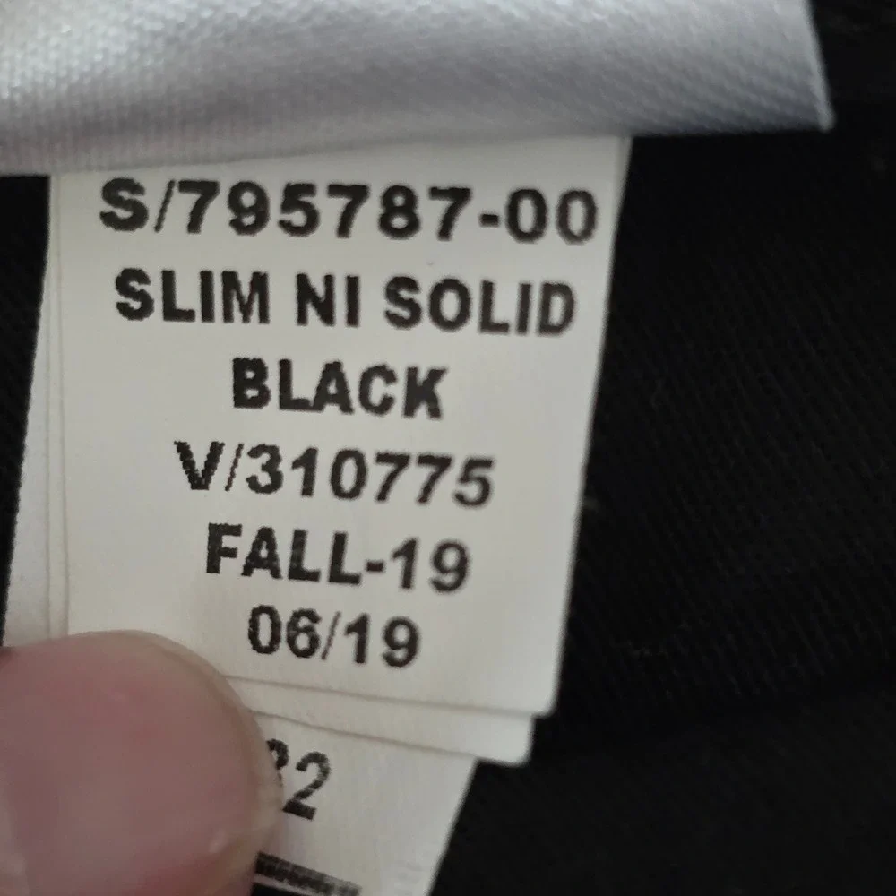 Banana Republic Slim Fit Black Chino Pants Mens 31x32 Cotton Stretch
